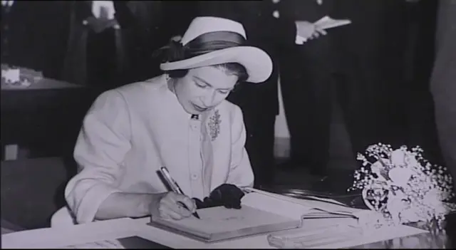 The Queen opening Addenbrooke's Hospital at its Hills Road site 1962