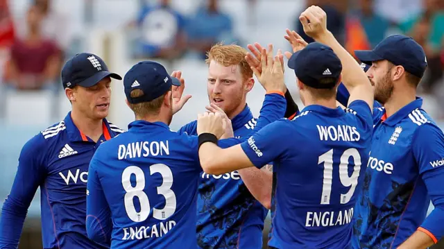 Ben Stokes celebrates a wicket