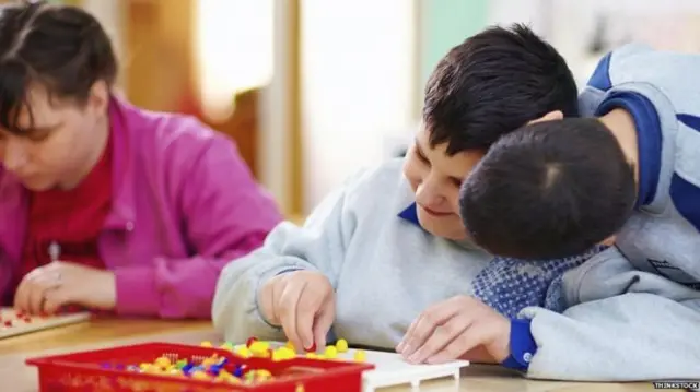 Children with special needs in a classroom