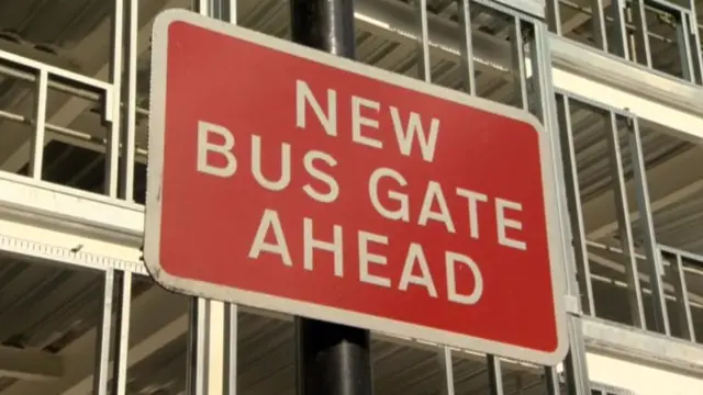 Bus Gate sign