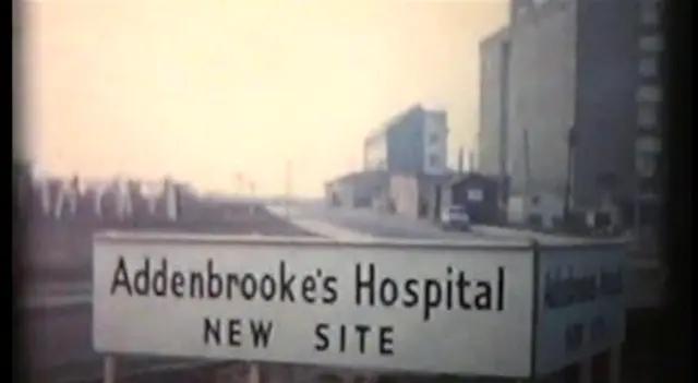 Addenbrooke's Hospital sign from c.1961