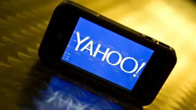 Yahoo app on smartphone