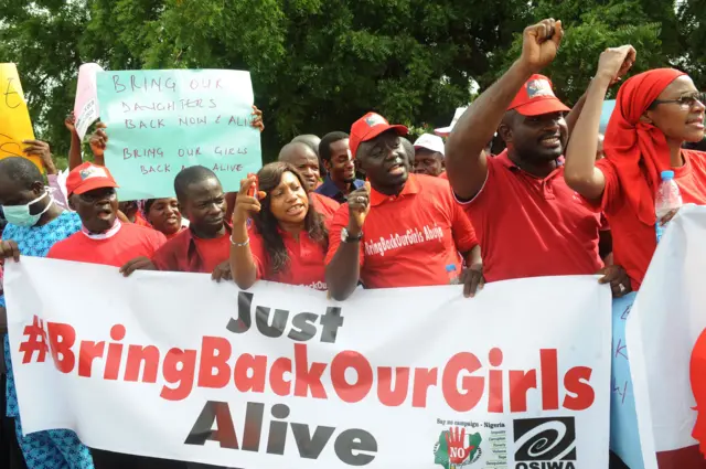 #BringBackOurGirls campaigners in Nigeria - 2014