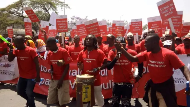 Makonde community members in Nairobi, Kenya - 13 October 2016