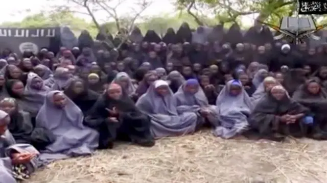 A Boko Haram video showing Chibok girls in May 2014