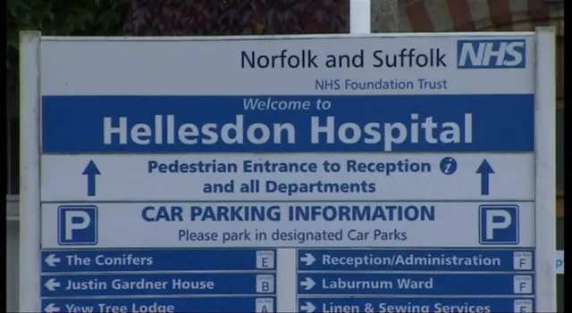 Sign outside the Norfolk and Suffolk NHS Foundation Trust in Norwich