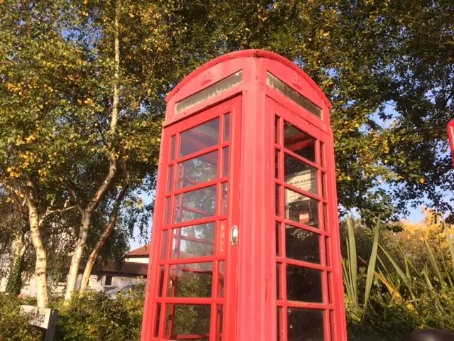 Red phone box in Milton Keynes village