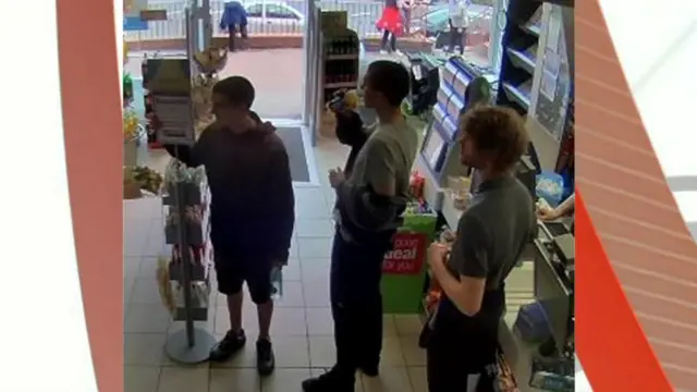 Youths in shop. Pic: Devon and Cornwall Police