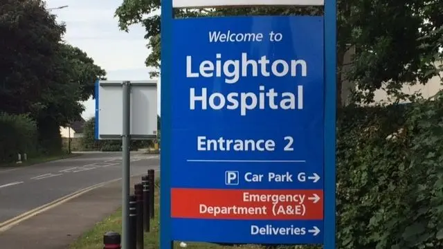 Leighton Hospital sign