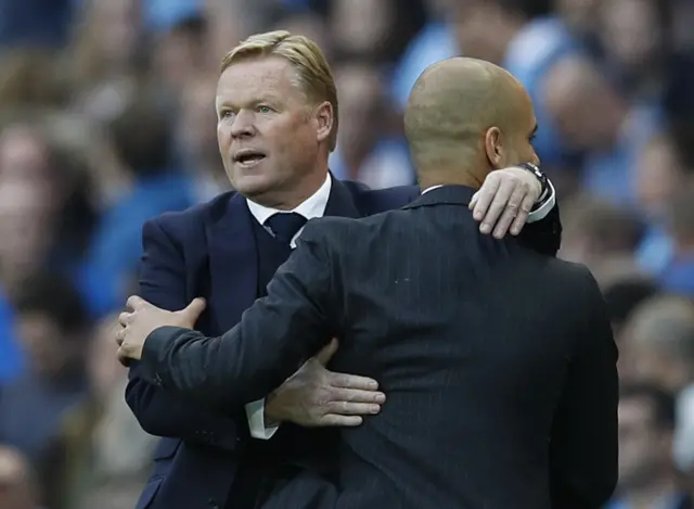 Ronald Koeman and Pep Guardiola