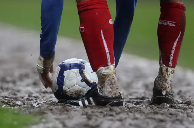 Muddy pitch