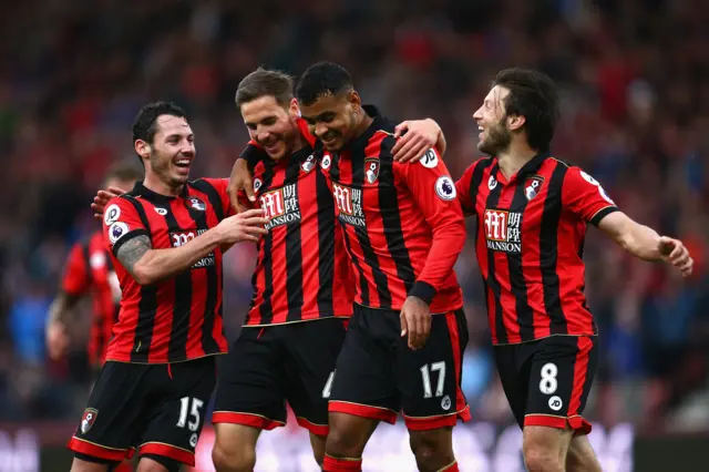 Bournemouth celebrate their win