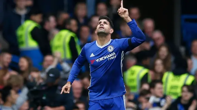 Diego Costa celebrates