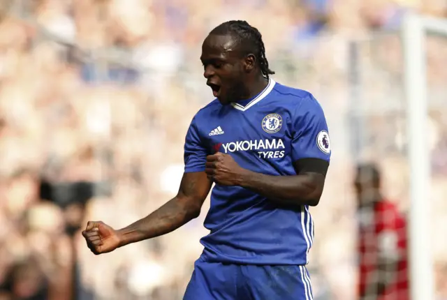 Victor Moses celebrates