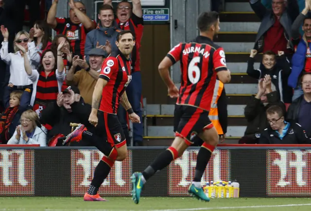 Charlie Daniels celebrates scoring