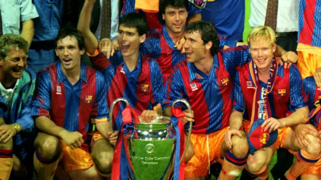 Barca win European Cup in 1992