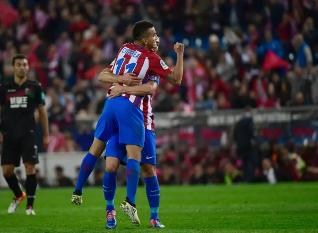 Angel Correa celebrates