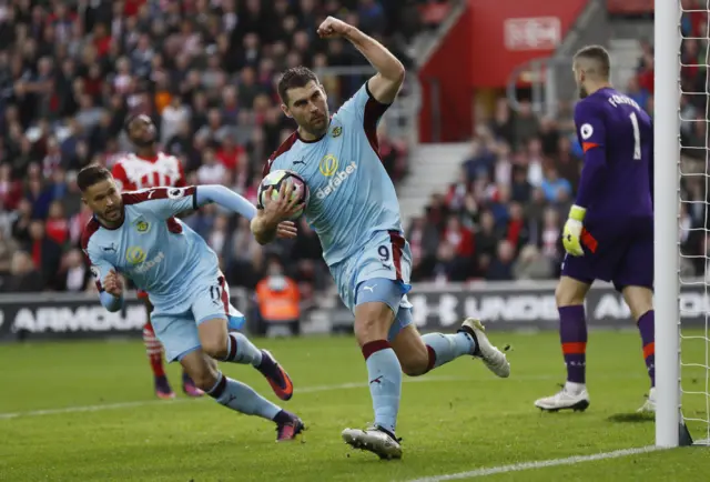 Sam Vokes celebrates