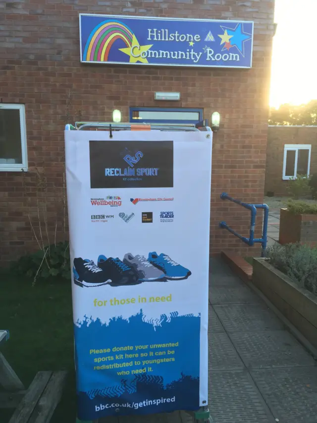 Reclaim sport bin at Hillstone Community Room