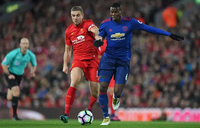 Jordan Henderson and Paul Pogba