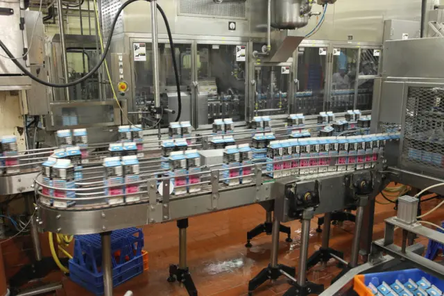 The production line in Guernsey Dairy