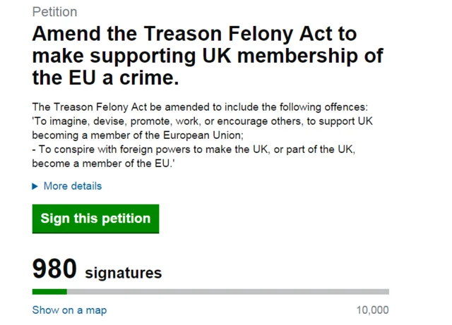 brexit treason petition