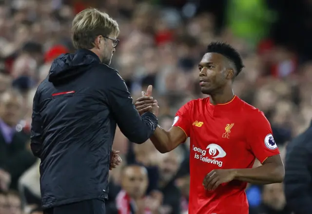 Jurgen Klopp and Daniel Sturridge