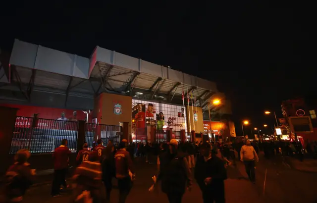 Fans at Anfield