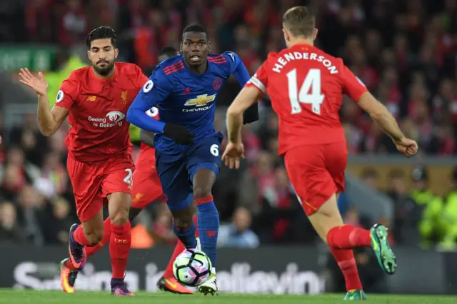 Paul Pogba and Jordan Henderson