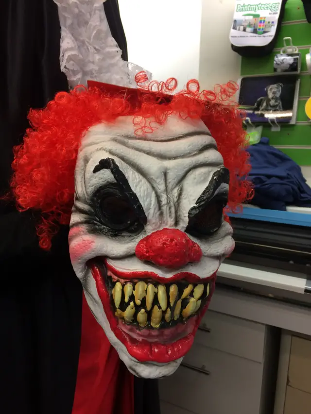 A clown mask