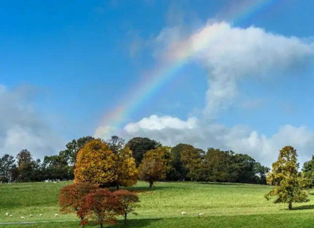 Rainbow over Chatsworth