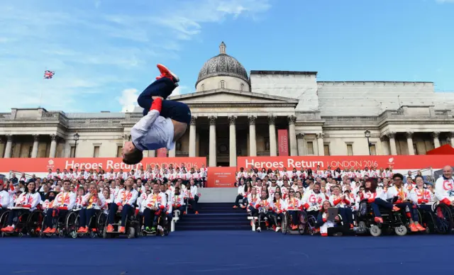 Max Whitlock doing a gymnastics move