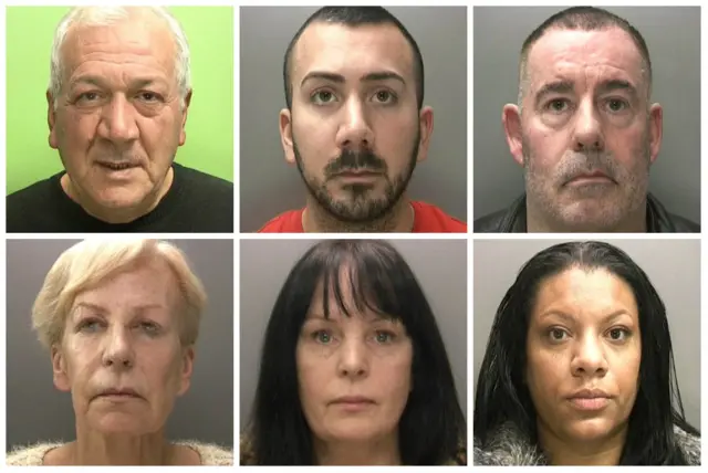 Pictures of the convicted six