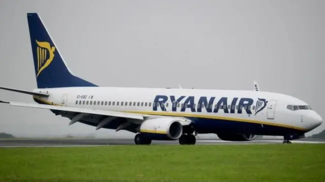 A ryanair aircraft