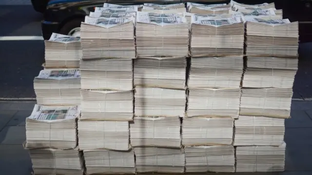 Newspaper stack