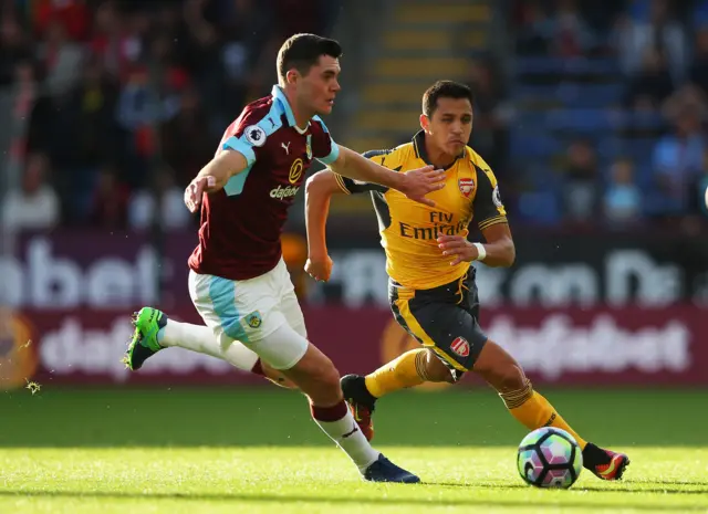 Michael Keane and Alexis Sanchez