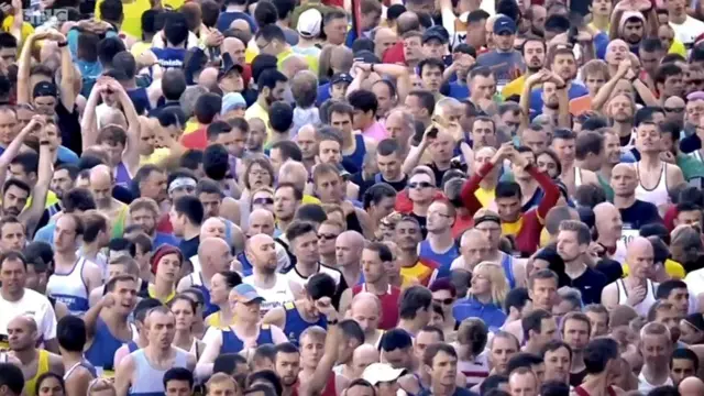 Runners at the start of the Great Scottish Run