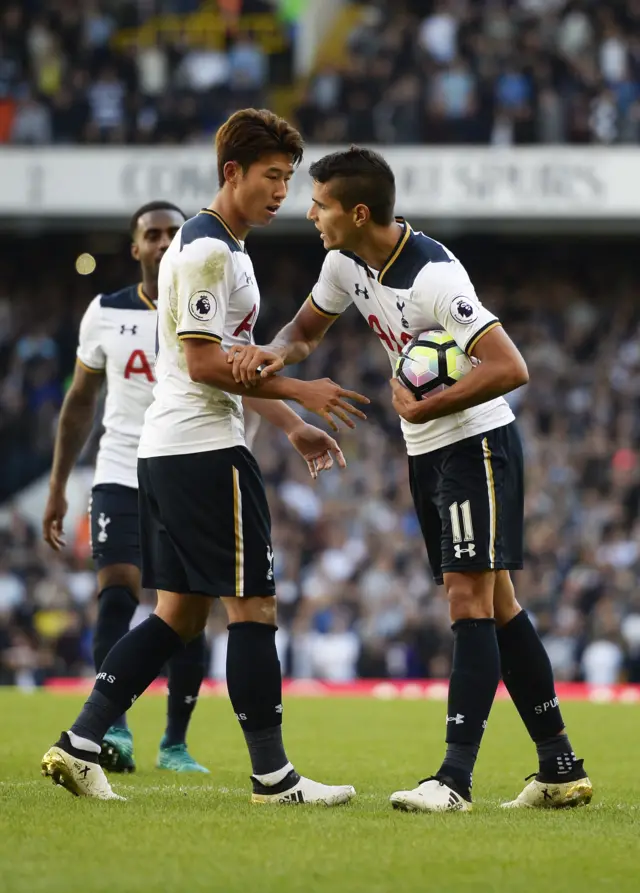 Erik Lamela and Son Heung-min