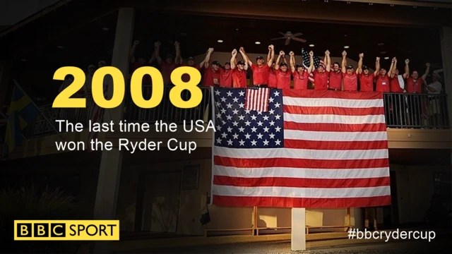 .Graphic showing Ryder cup win came in 2008 for US