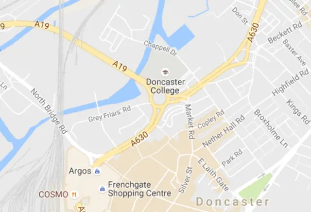 Map of Doncaster