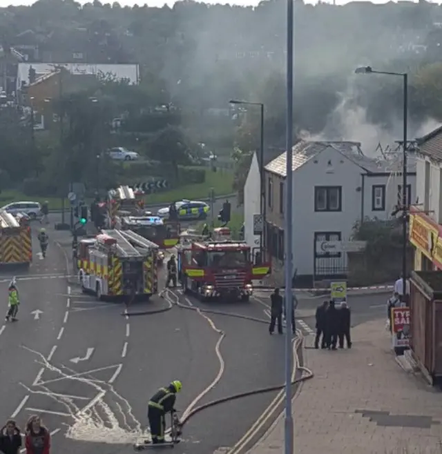 Fire in Shambles Street, Barnsley