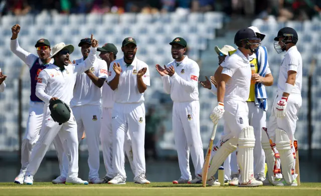 Gary Ballance is given out