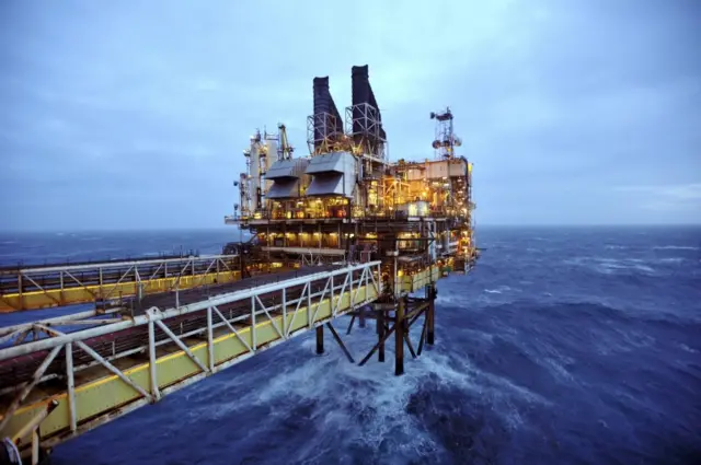 A north sea oil platform