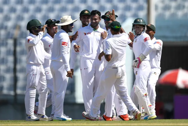 Shakib Al Hassan celebrates