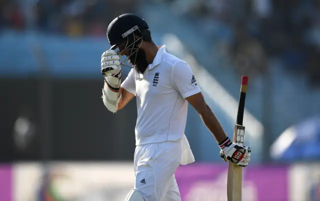 Moeen Ali is dismissed