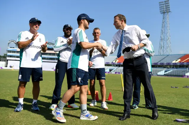 Ben Duckett receives his cap