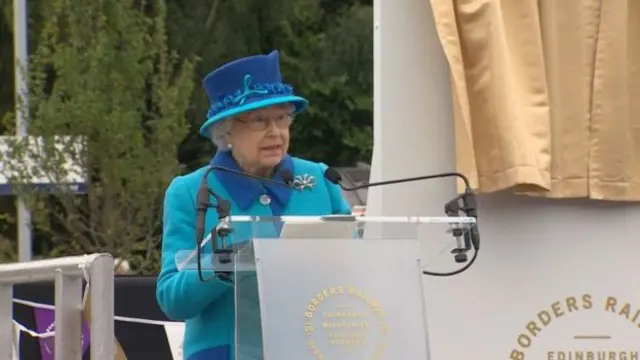 The Queen carried out the opening ceremony in Tweedbank one year ago