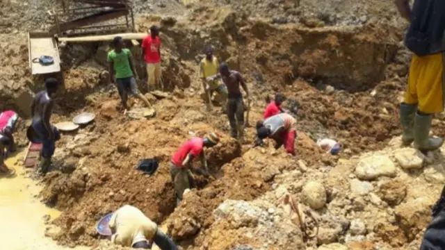 Illegal miners in Ghana