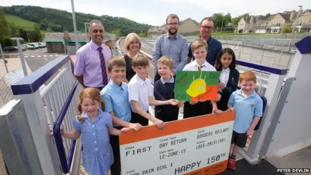 The handover of the Borders Railway was marked at the new Stow Station