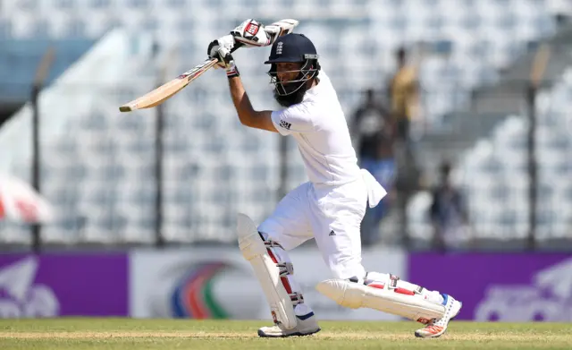 Moeen Ali bats